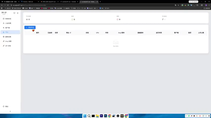 3X-UI 操作截图