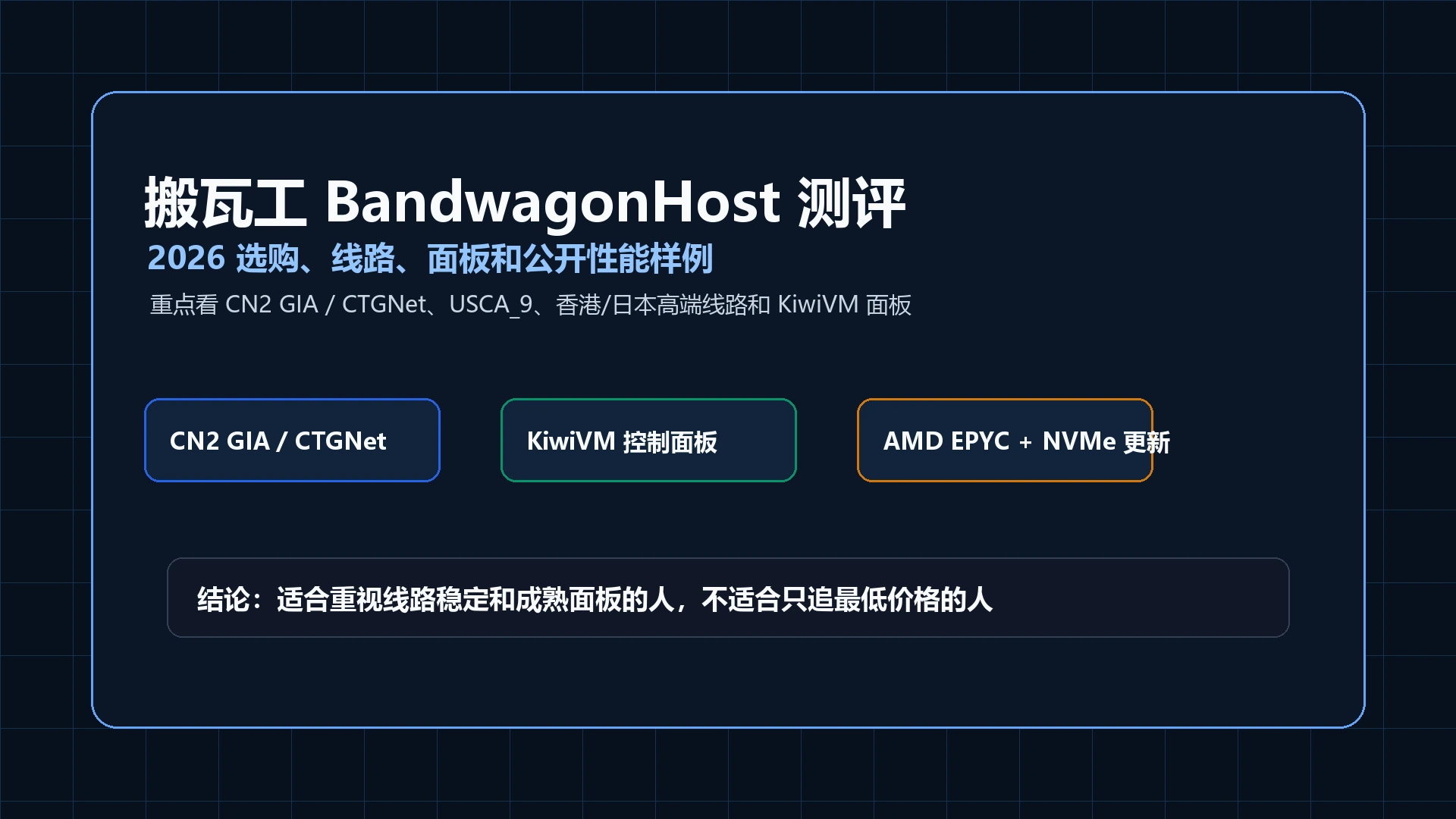 BandwagonHost 测评